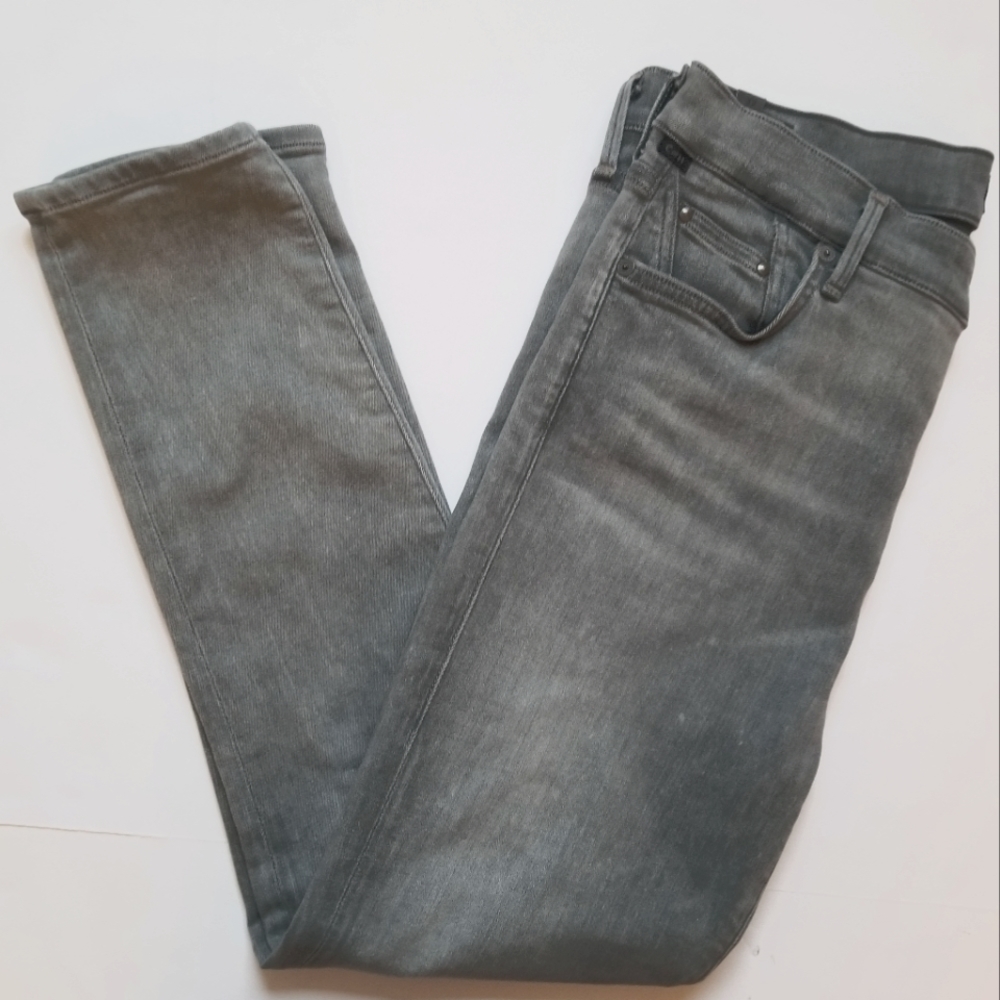 Citizens of Humanity Rocket crop highrise skinny gray jeans